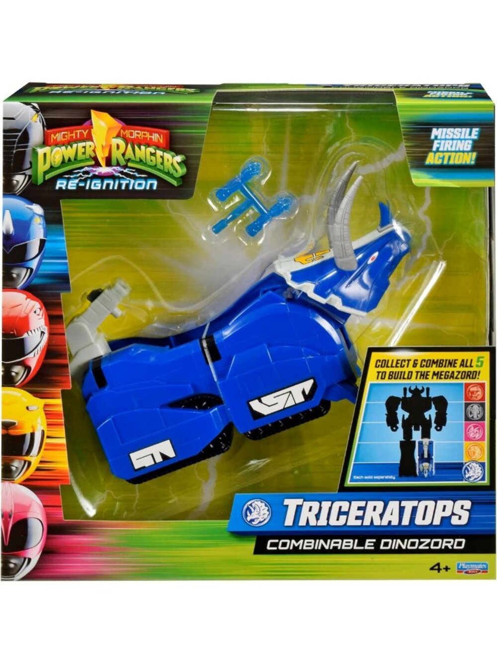 6” Combinable Megazord Action Figure - Triceratops Power Rangers Toy